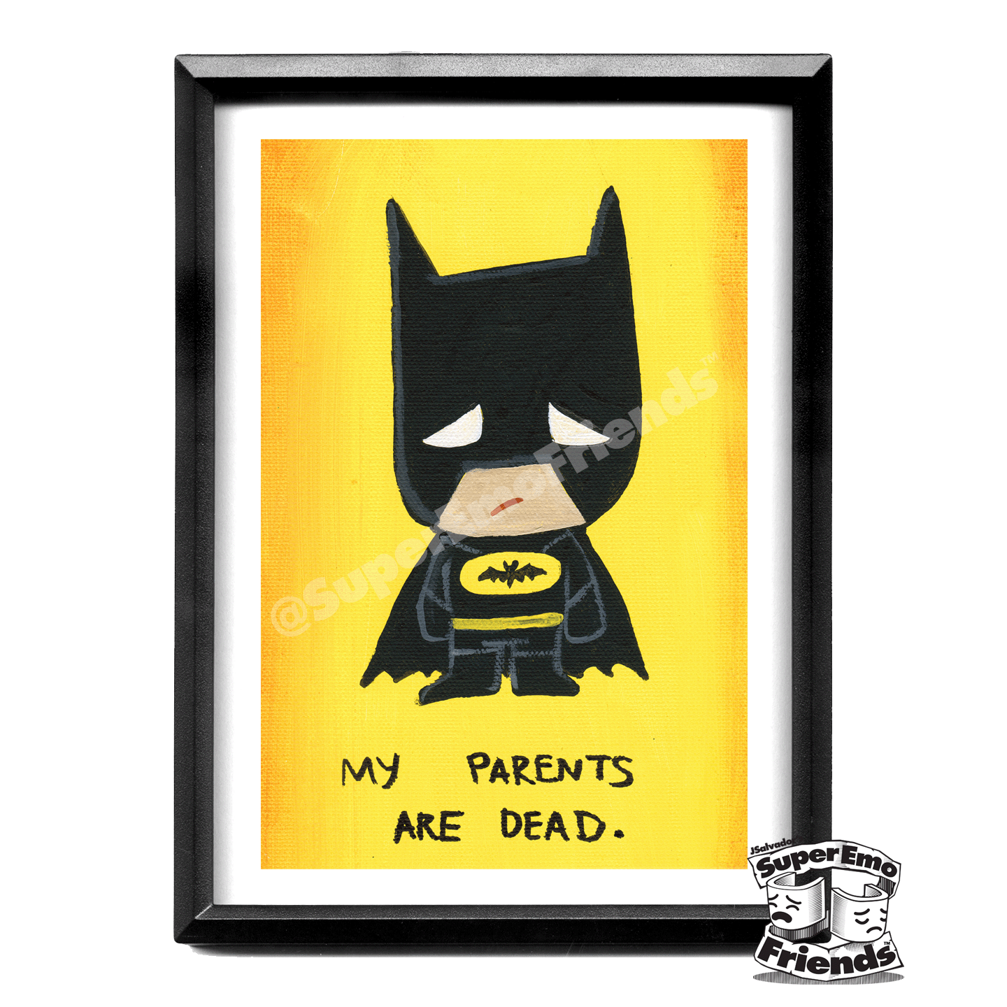 SuperEmoBatty Framed 5x7 Print – SuperEmoFriends