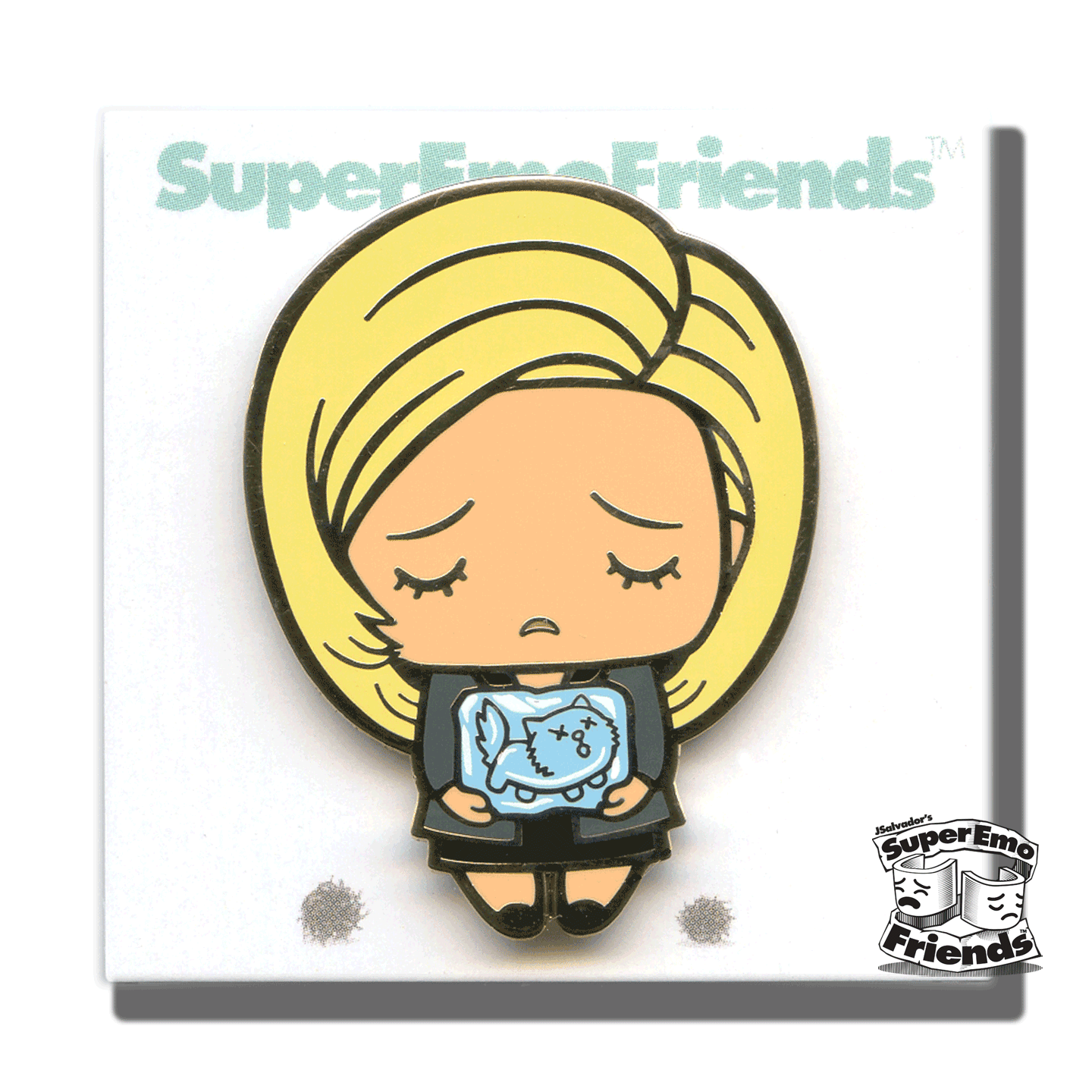 SuperEmoCoolCat Enamel Pin